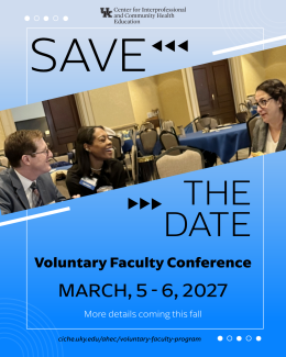 Save the date for the annual Voluntary Faculty Conference for 2027, happening on March 5 and March 6.