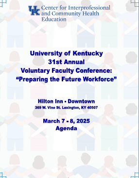 Front of the 2025 Voluntary Faculty Conference Agenda